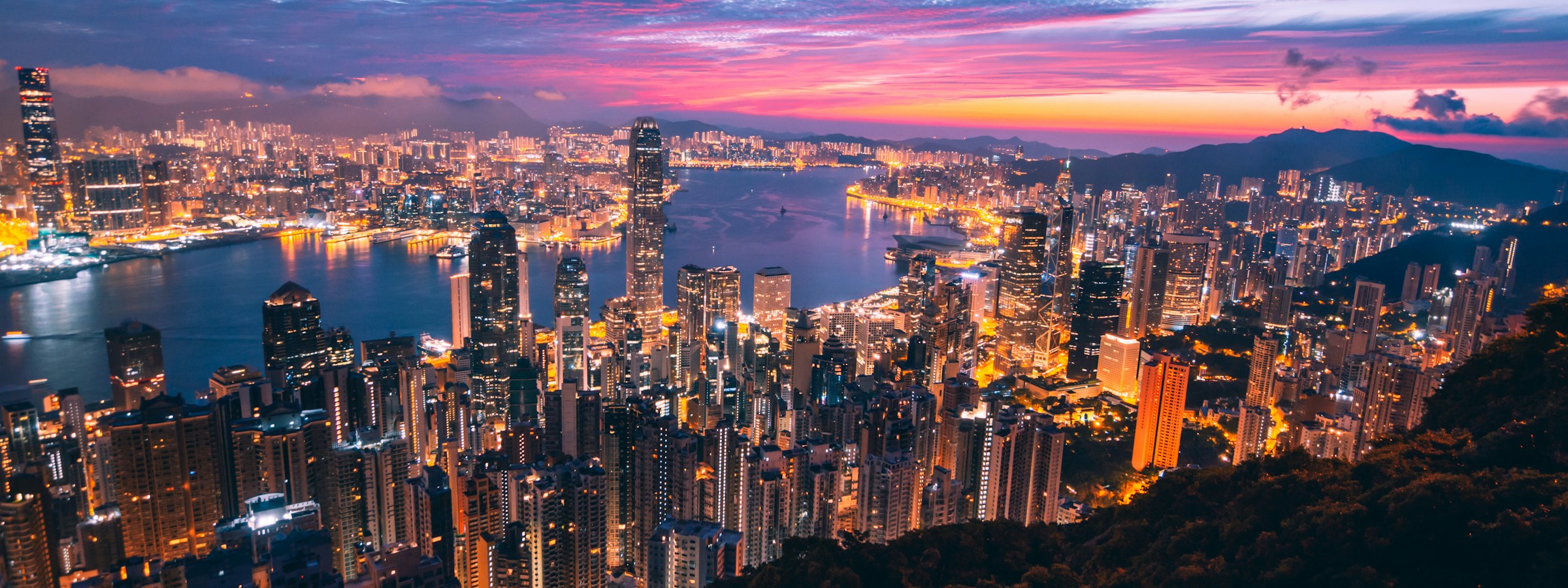 Hong Kong iş silüeti